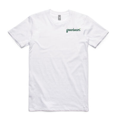 5001 Men's Staple Tee - Light - front and sleeve logo Thumbnail